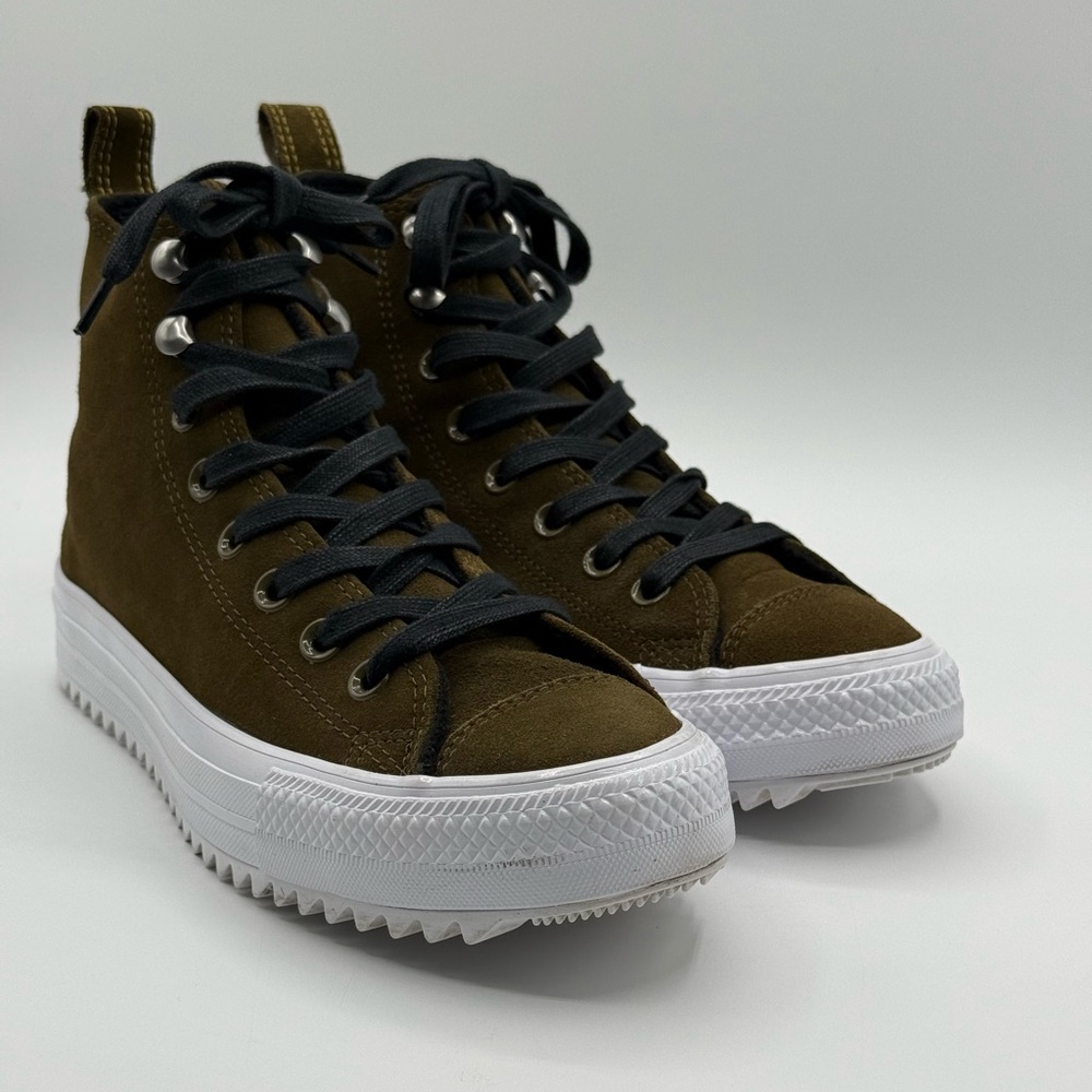 Converse Women’s Chuck Taylor All Star Hiker Hi Top 565238C Olive Green SZ 8.5 - Picture 6 of 13